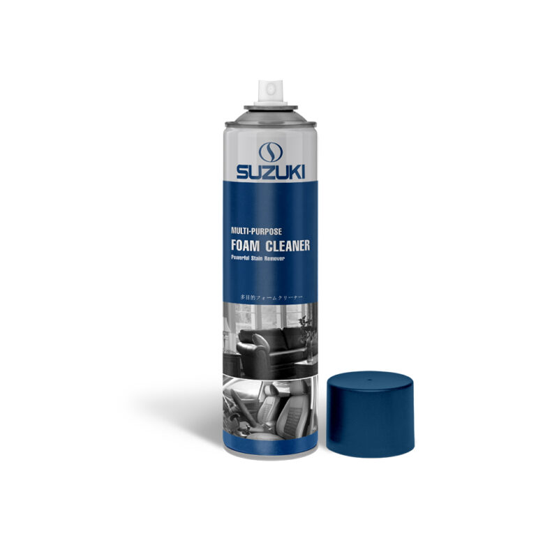 Suzuki Multi-Purpose Foam Cleaner spray can with blue cap removed