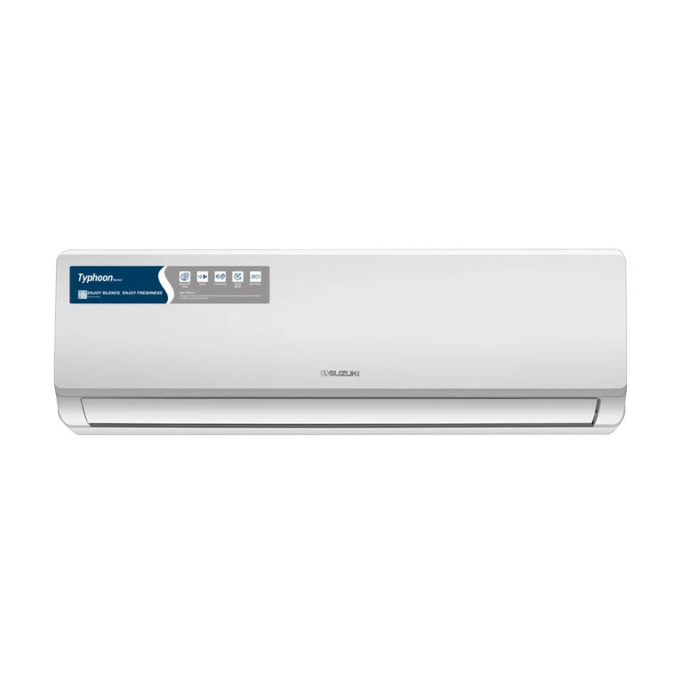 White Suzuki Typhoon wall-mounted split air conditioning unit
